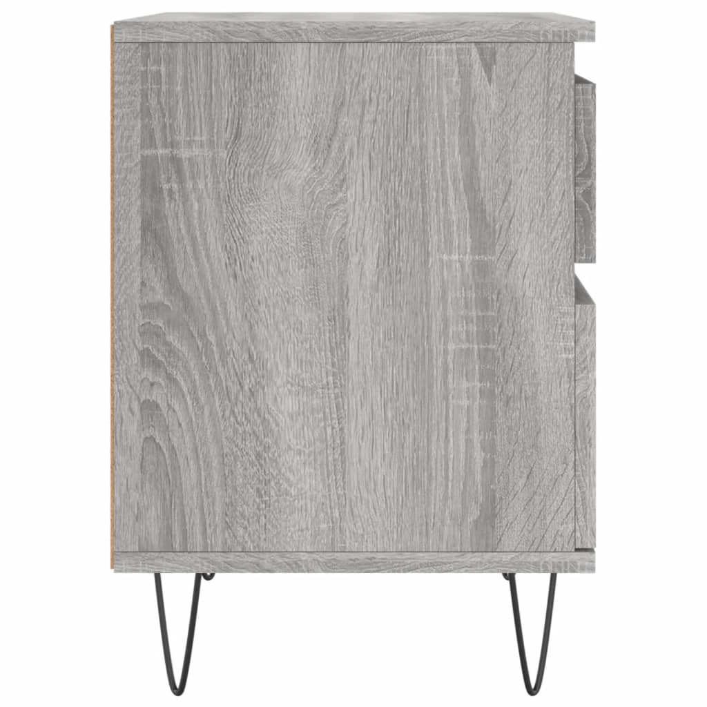 Bettschrank Schwarz Eichen-Optik 40 x 35 x 50 cm Holzwerkstoff