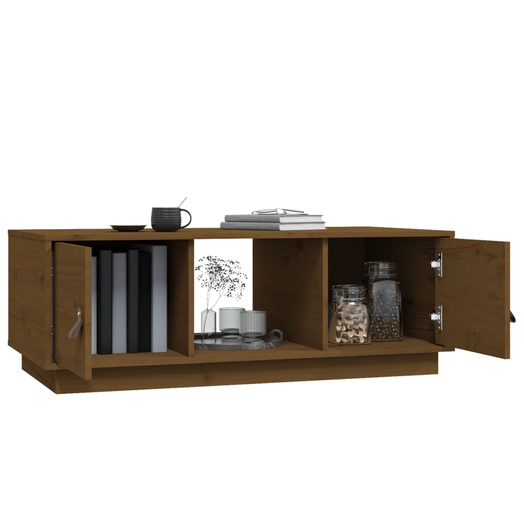 Couchtisch 100x50x35 cm Massivholz Kiefer