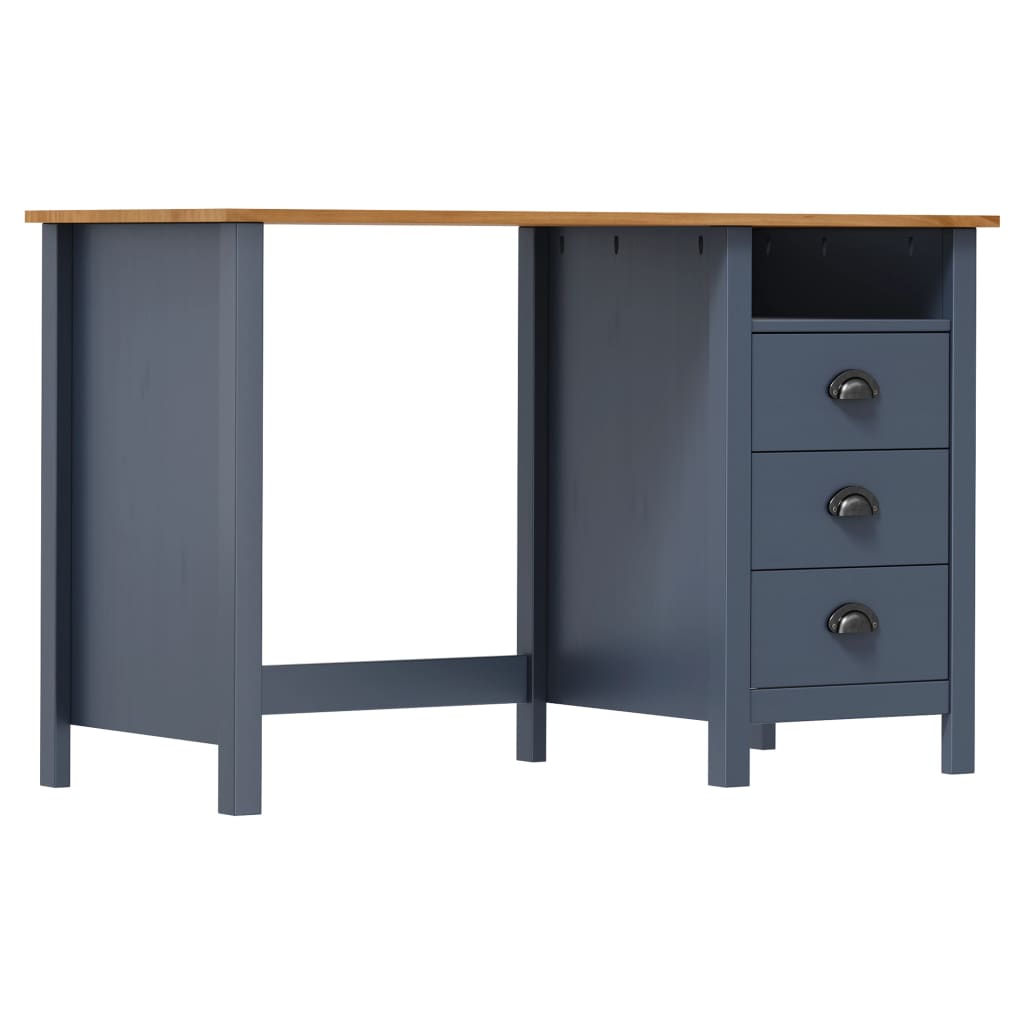 Schreibtisch Hill mit 3 Schubladen 120×50×74 cm Kiefernholz