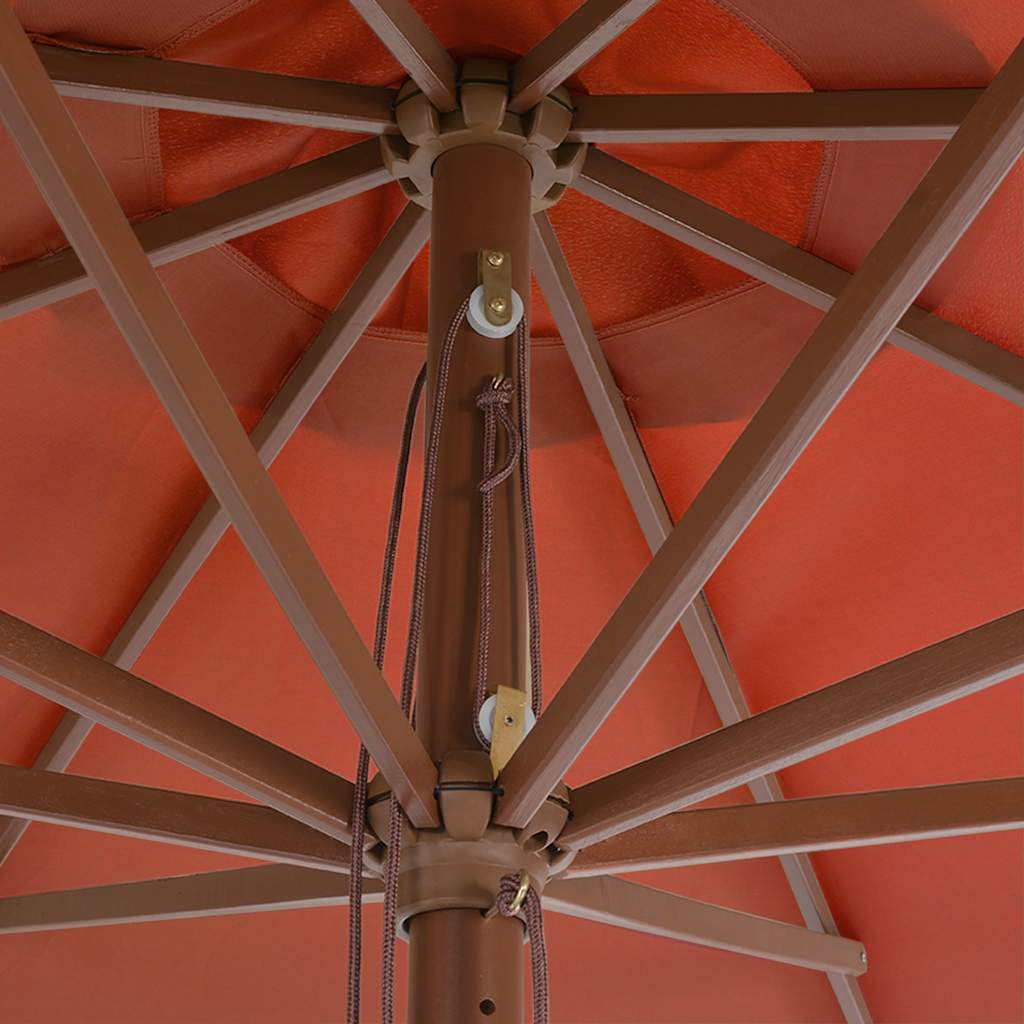 Sonnenschirm mit Holzmast 350 cm Sandweiß