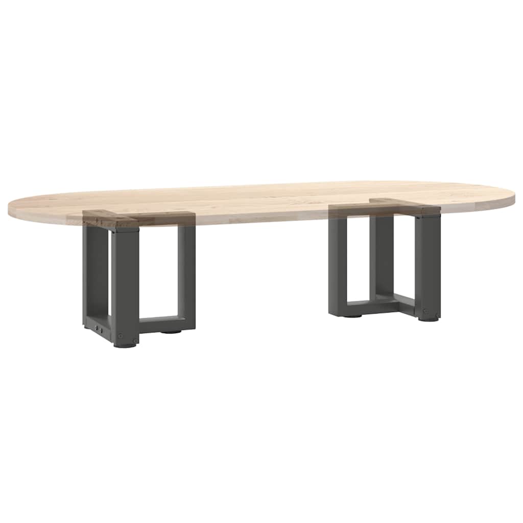 Couchtischbeine T-Form 2 Stk. Schwarz 30x25x(30-31) cm Stahl