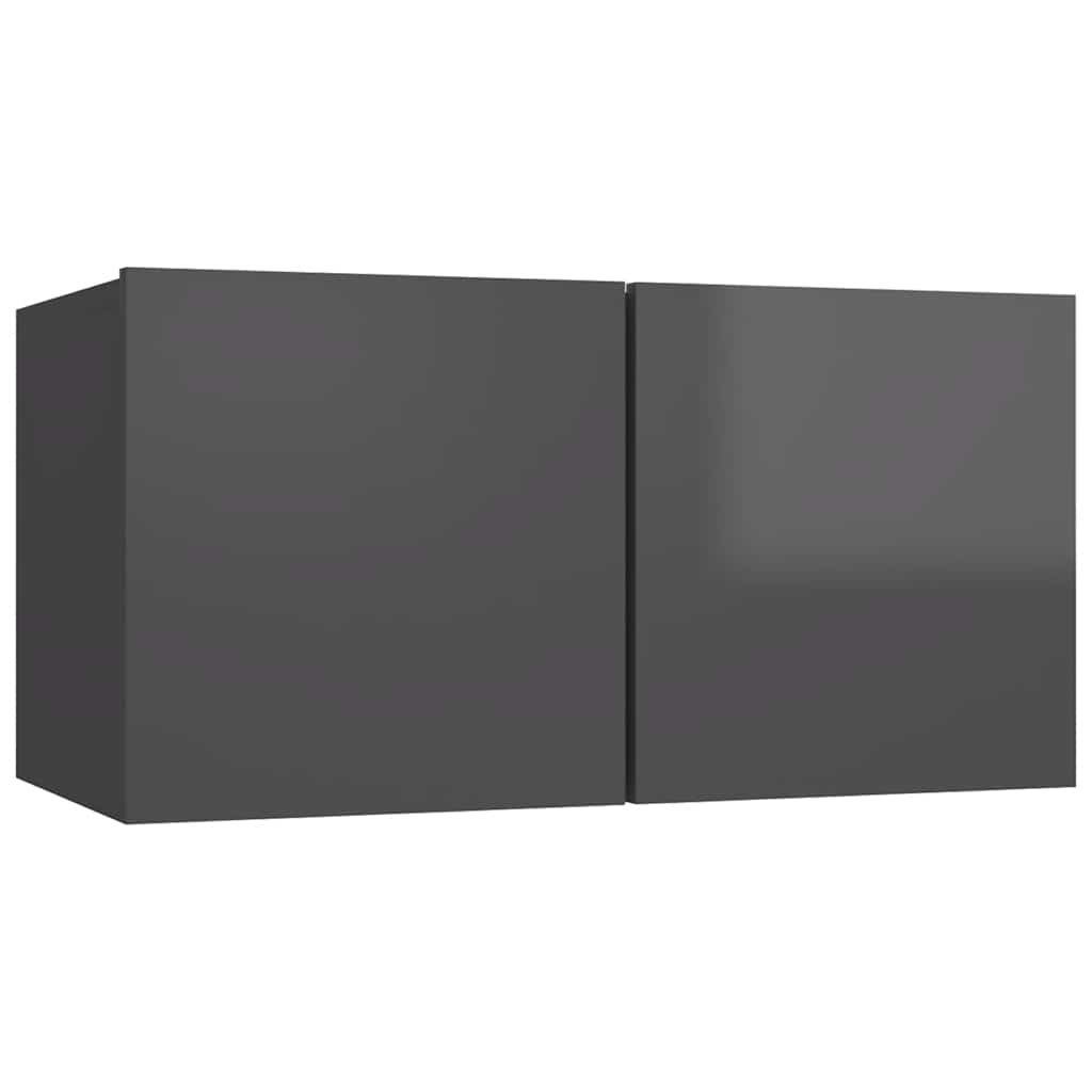 4-tlg. TV-Schrank-Set Weiß Holzwerkstoff