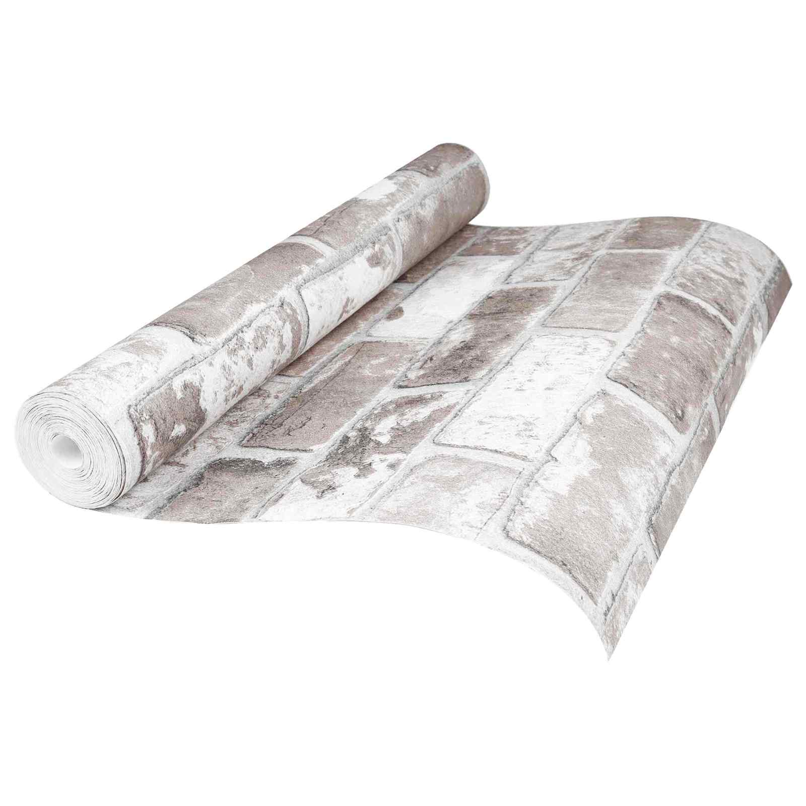 3D Solid Tapete Gestreift Grau 10 x 0,53 m Vliesstoff
