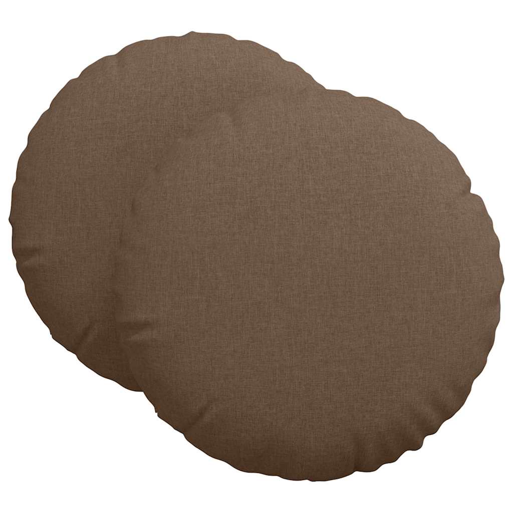 Sitzkissen 2 pcs Hellgrau Ø30 x 13 cm Stoff