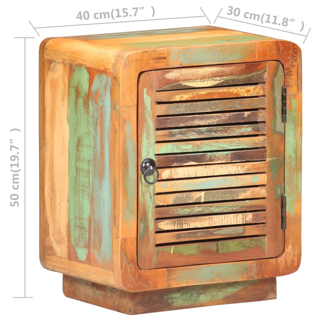 Nachttisch 40x30x50 cm Raues Mangoholz