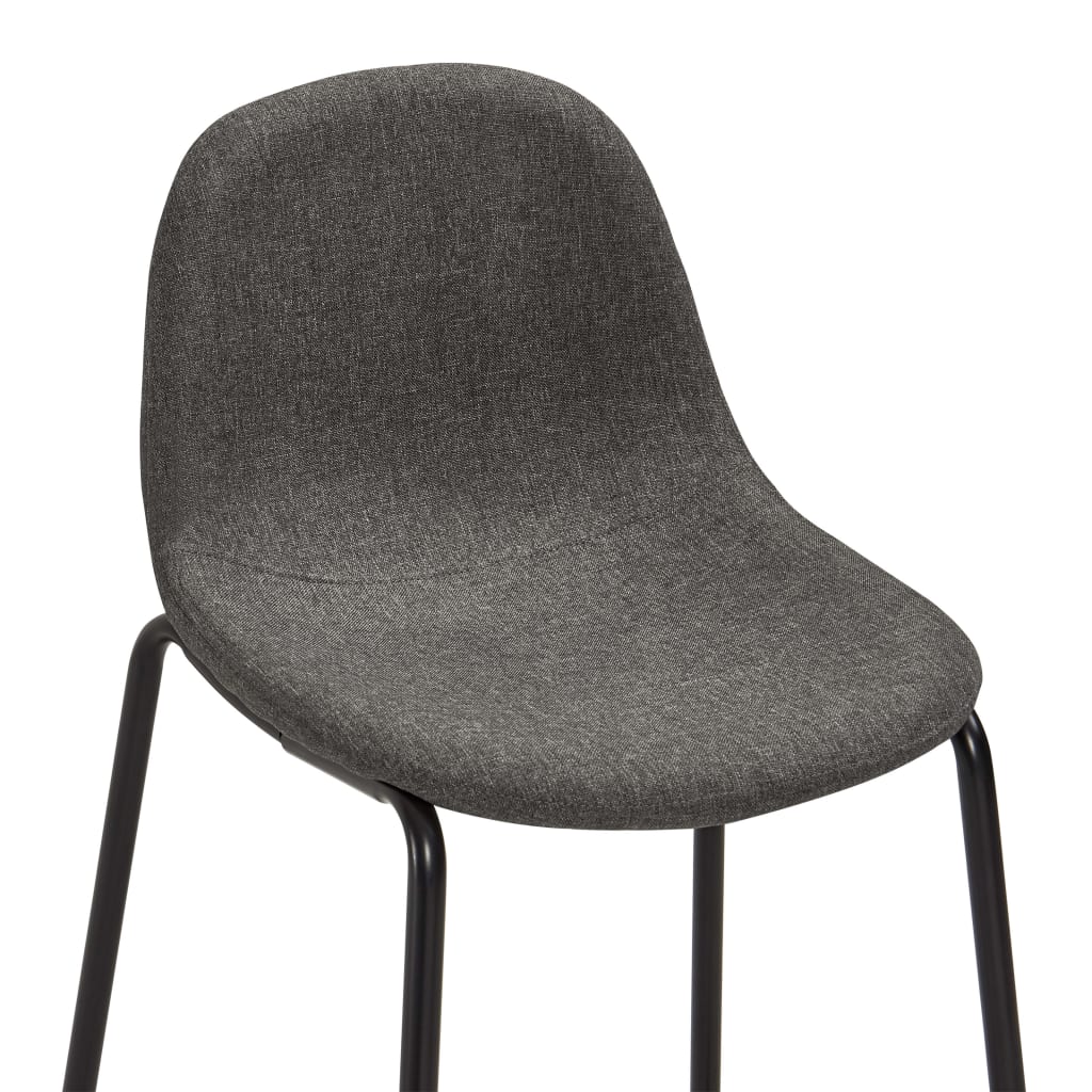 Barhocker 6 Stk. Schwarz Stoff