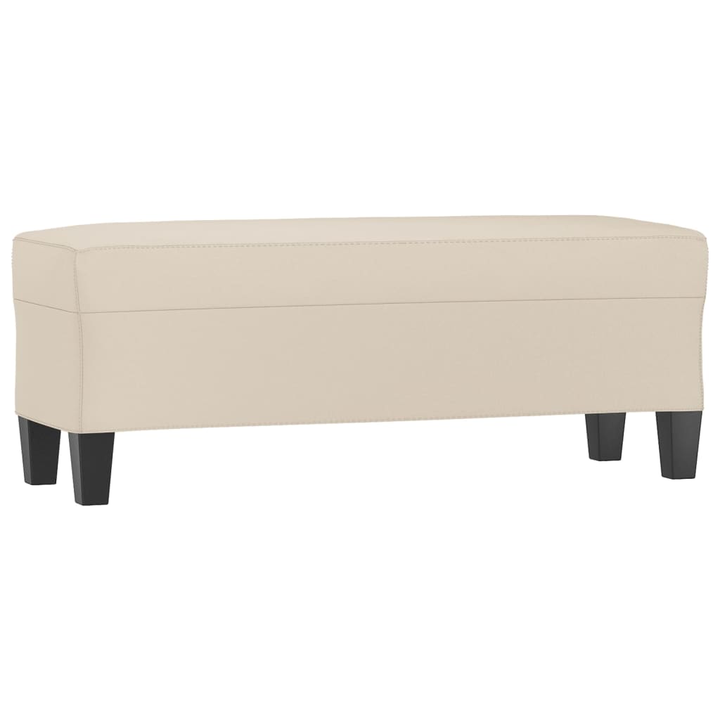 Sitzbank Hellgrau 70x35x41 cm Mikrofasergewebe