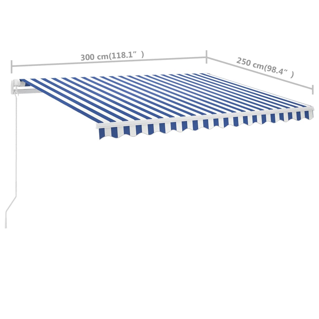 Standmarkise Manuell Einziehbar 300x250 cm Creme