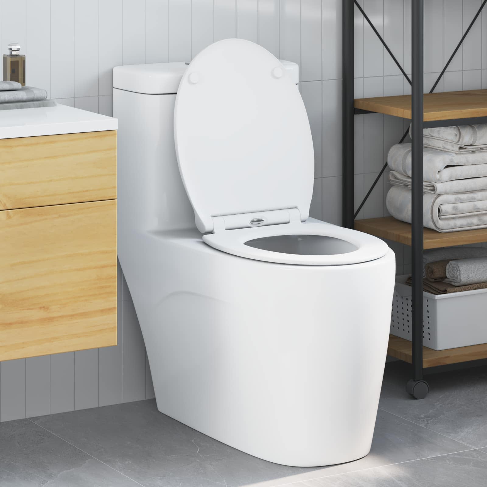 Toilettensitz Anthrazit 45,5 x 37,5 x 3,8 cm Duroplast