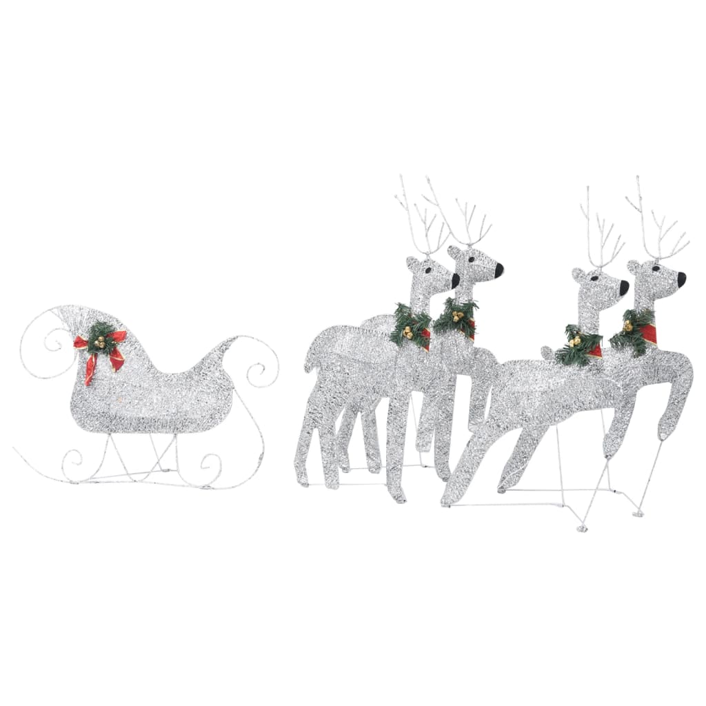 Weihnachtsdeko Rentier & Schlitten 60 LEDs Outdoor Golden