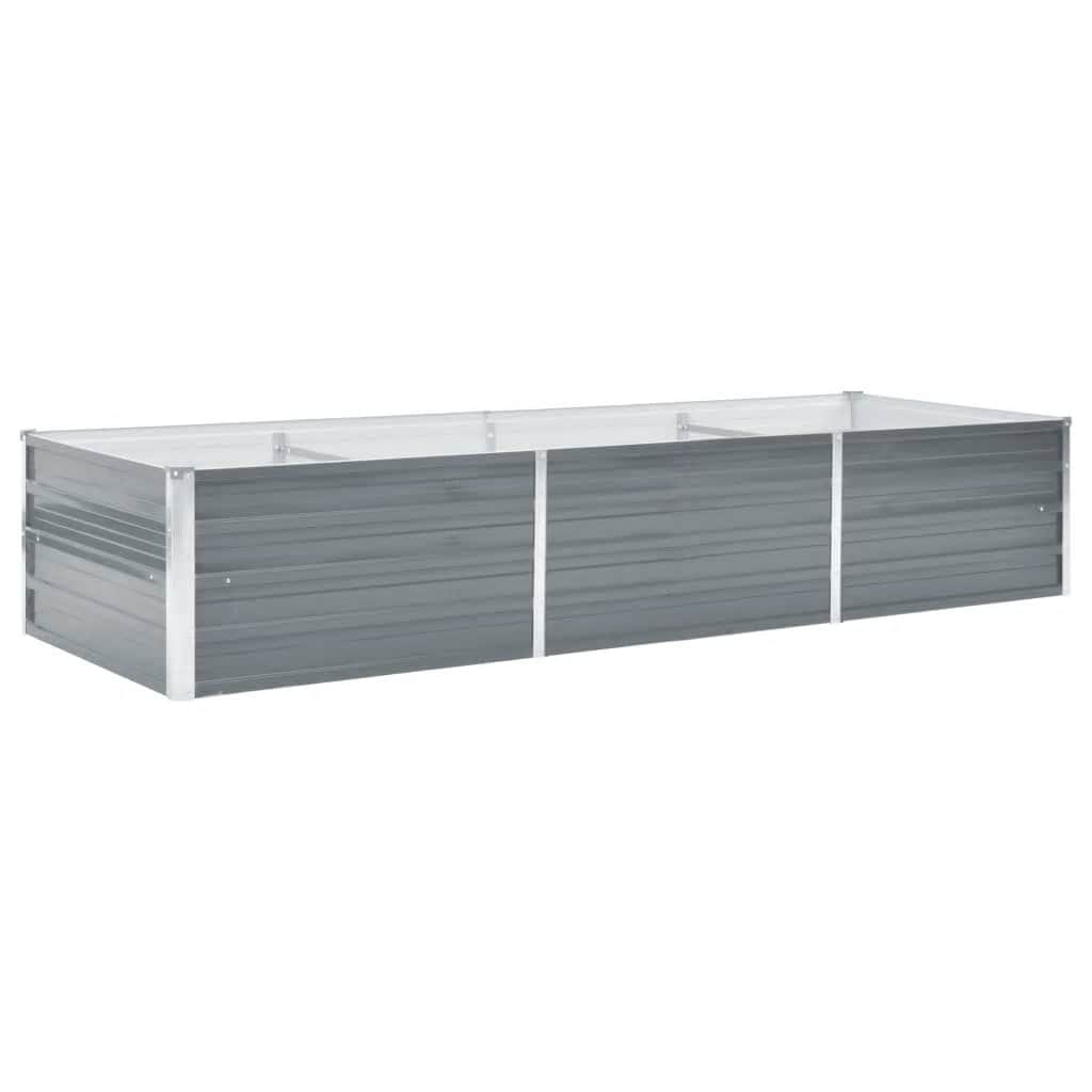 Hochbeet 160 x 80 x 77 cm Verzinkter Stahl Grau