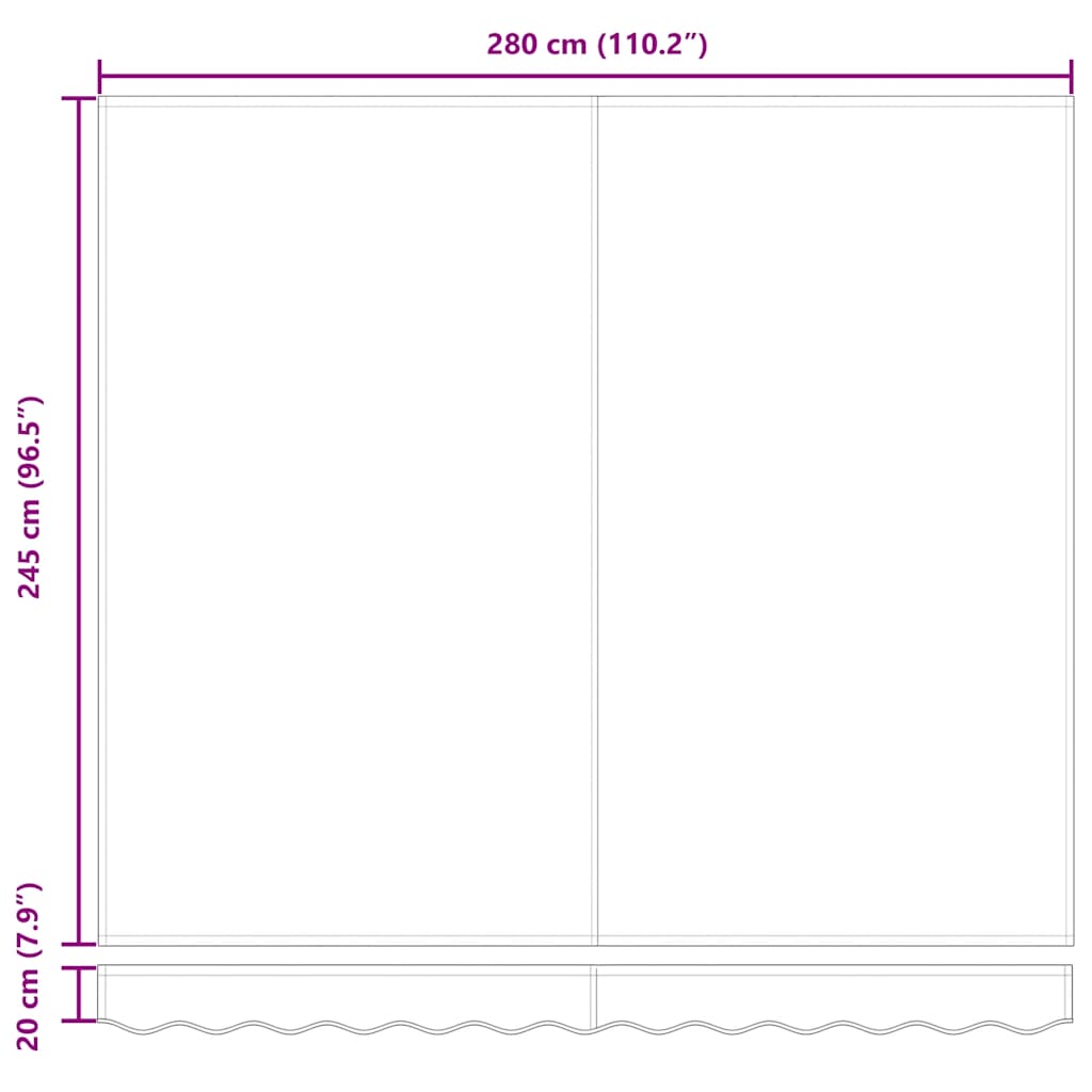 Markise Automatisch Einziehbar 350x250 cm Creme