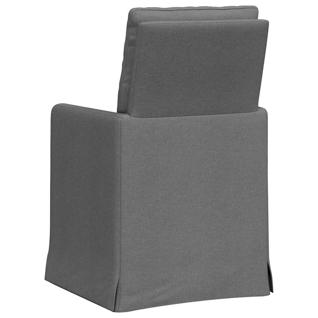 Esszimmerstühle 2 pcs Hellgrau 57 x 67 x 98 cm Stoff