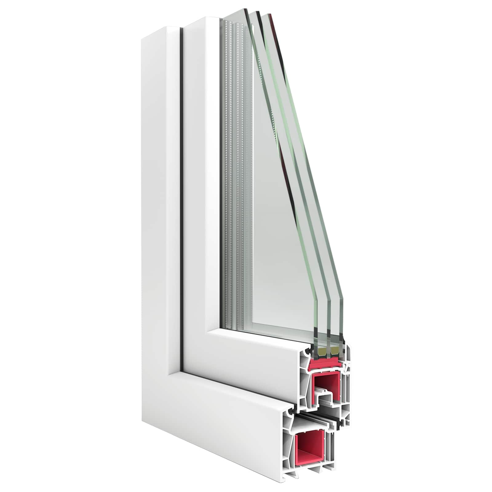 Kellerfenster RISOR 60 x 40 cm PVC und Glas Weiß