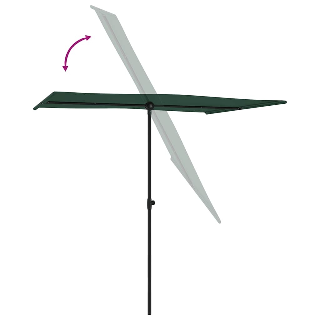 Sonnenschirm mit Aluminium-Mast 180x110 cm Bordeauxrot