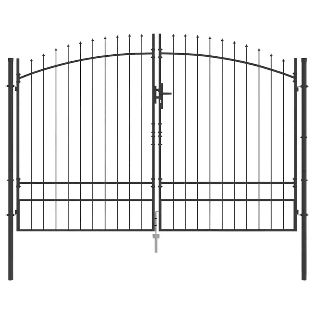 Doppeltür-Gartentor Woerden mit Speerspitze 299,5 x 149,5 cm