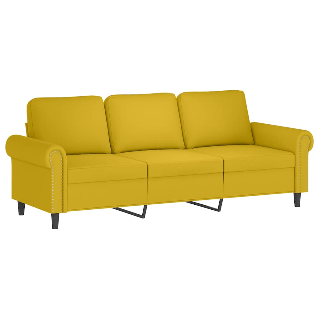 2-Sitzer-Sofa mit Zierkissen Dunkelgrün 120 cm Samt