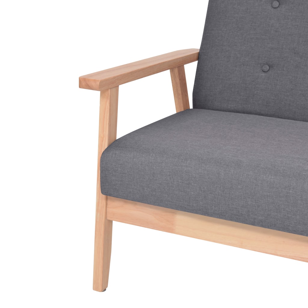 2-Sitzer-Sofa Stoff Hellgrau