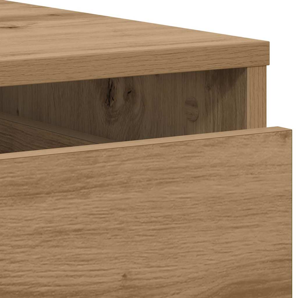 Schubladenschrank Schwarz Eichen-Optik 41 x 40 x 58 cm