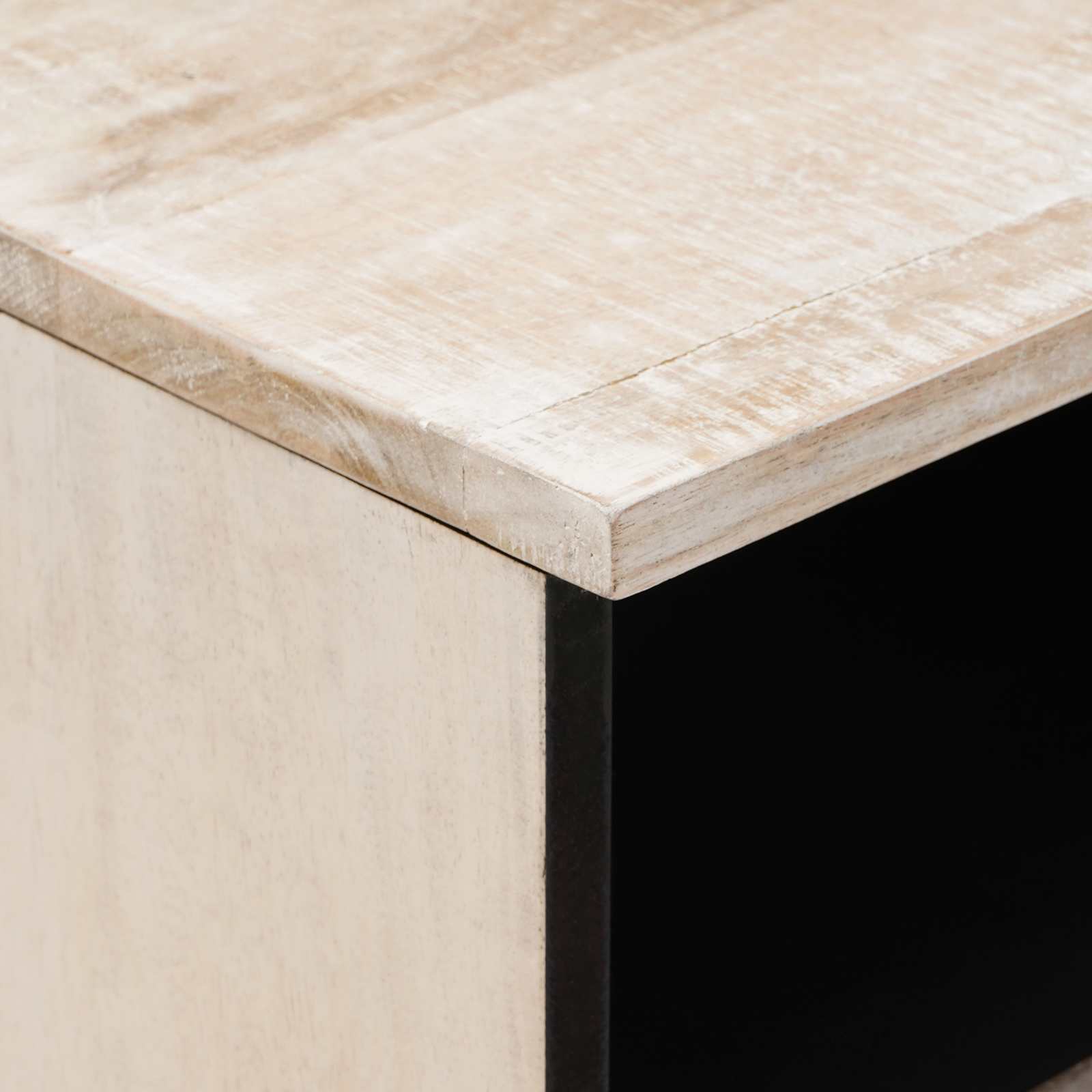 TV-Schränk mit Regal Braun 100 x 33,5 x 46 cm Massivholz Mango