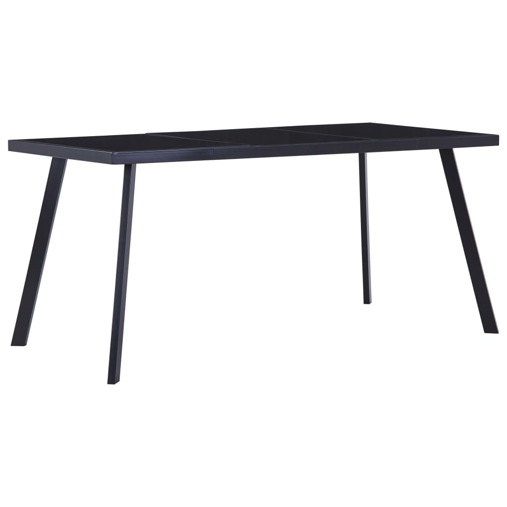 Esstisch Schwarz 140 x 70 x 75 cm Hartglas