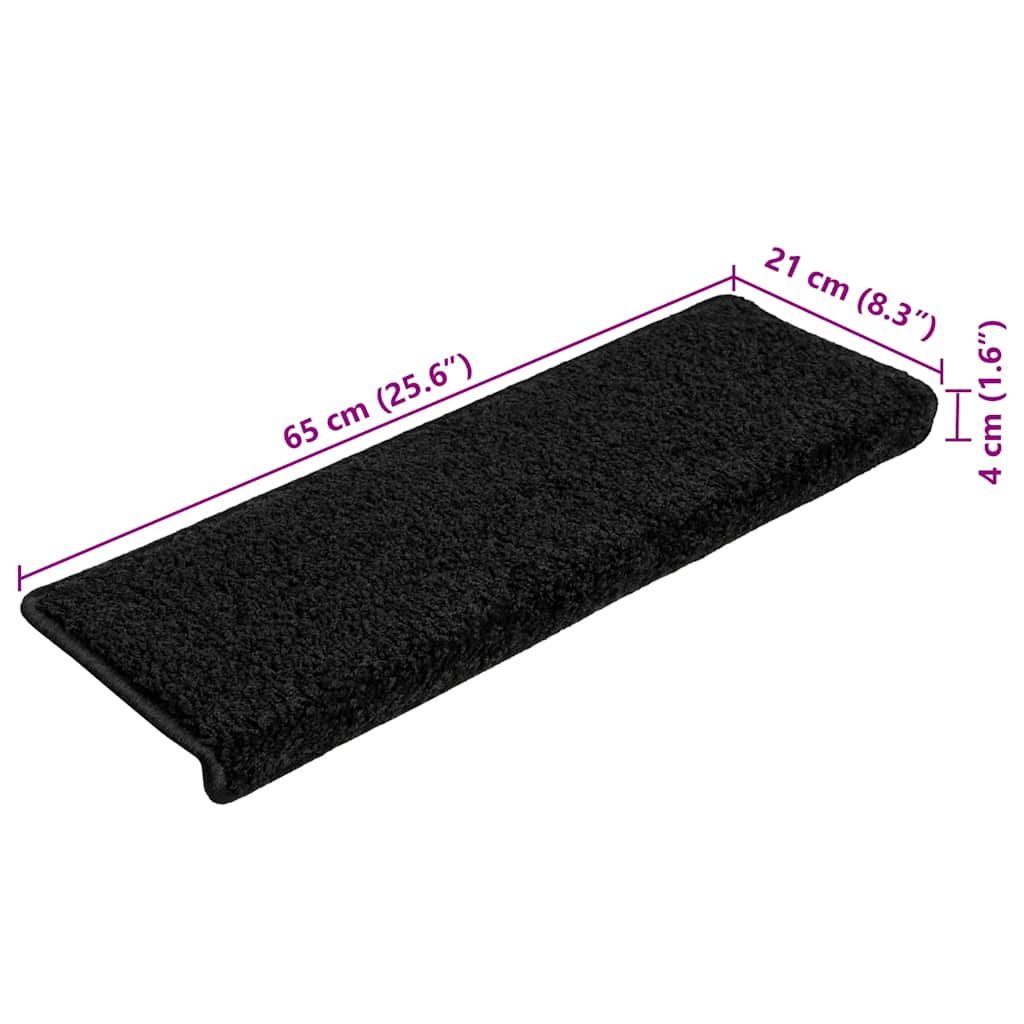 Stufenmatten 15 Stk. 65x21x4 cm Grau Rechteckiger Rand