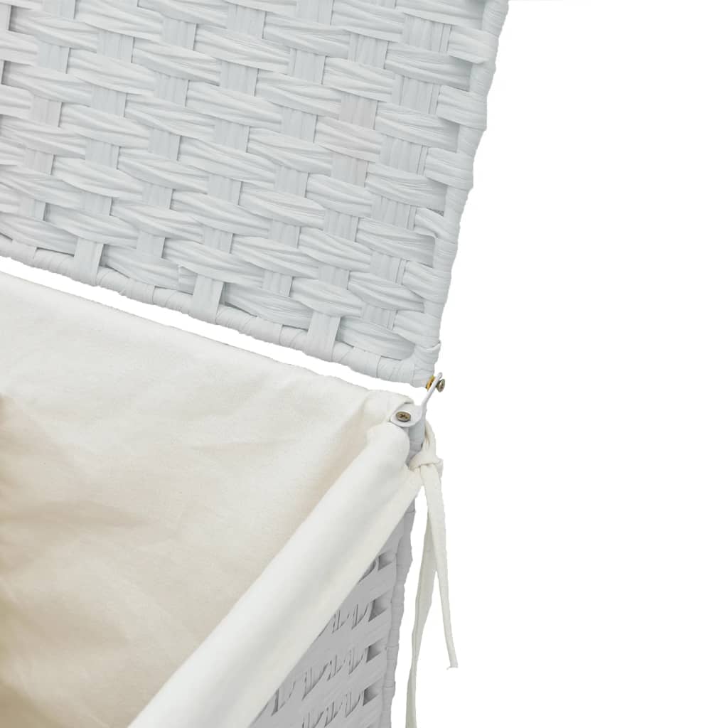 Wäschekorb mit Deckel 46x33x60 cm Poly Rattan