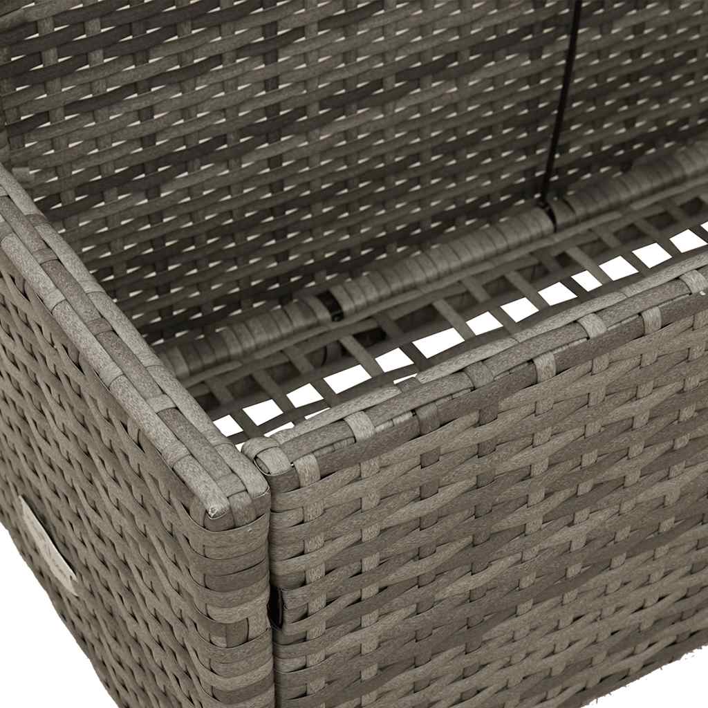 Pool Aufbewahrungsbehälter Schwarz 110x100x57 cm Poly Rattan
