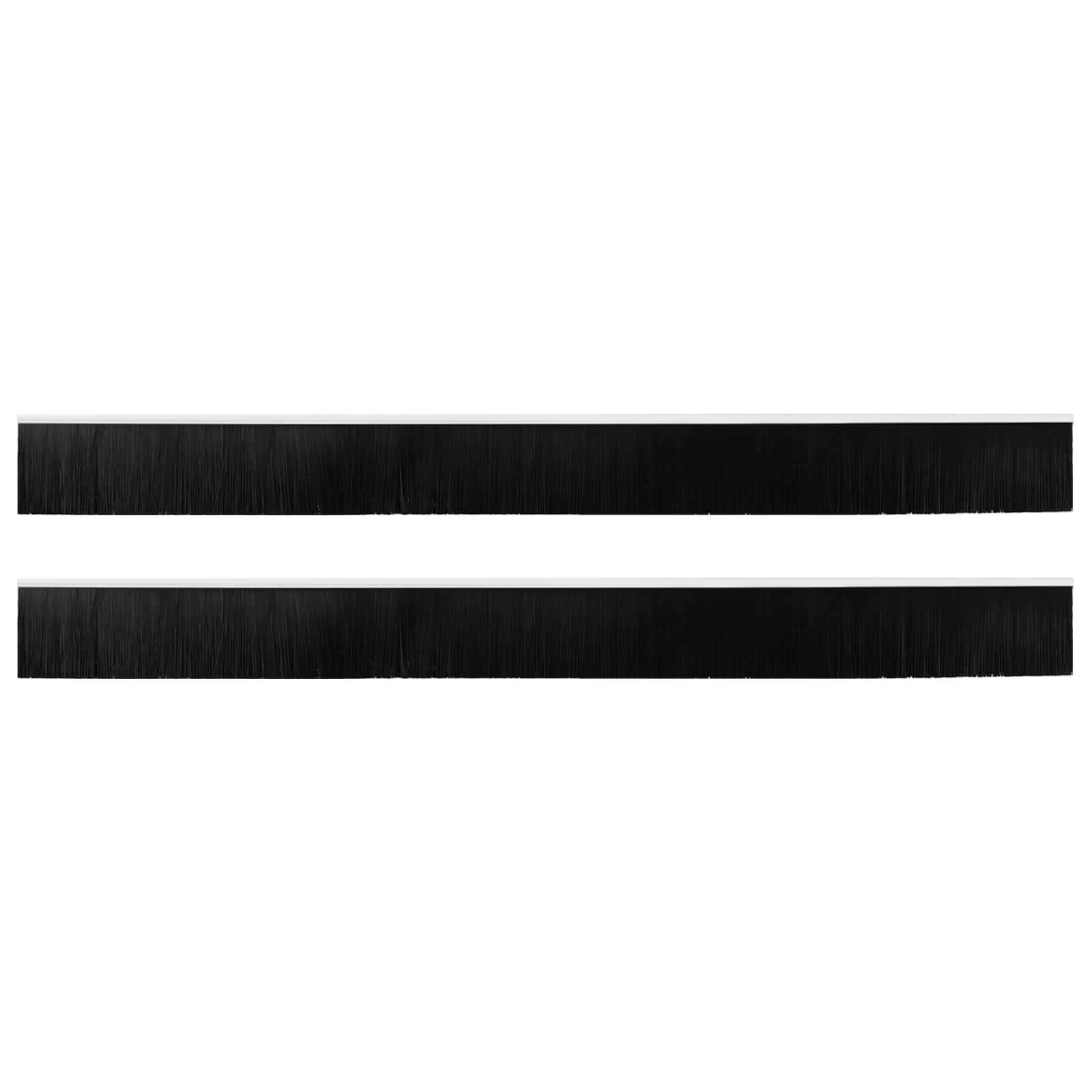 Selbstklebende Türbürstendichtungen 2 pcs Braun 100 cm