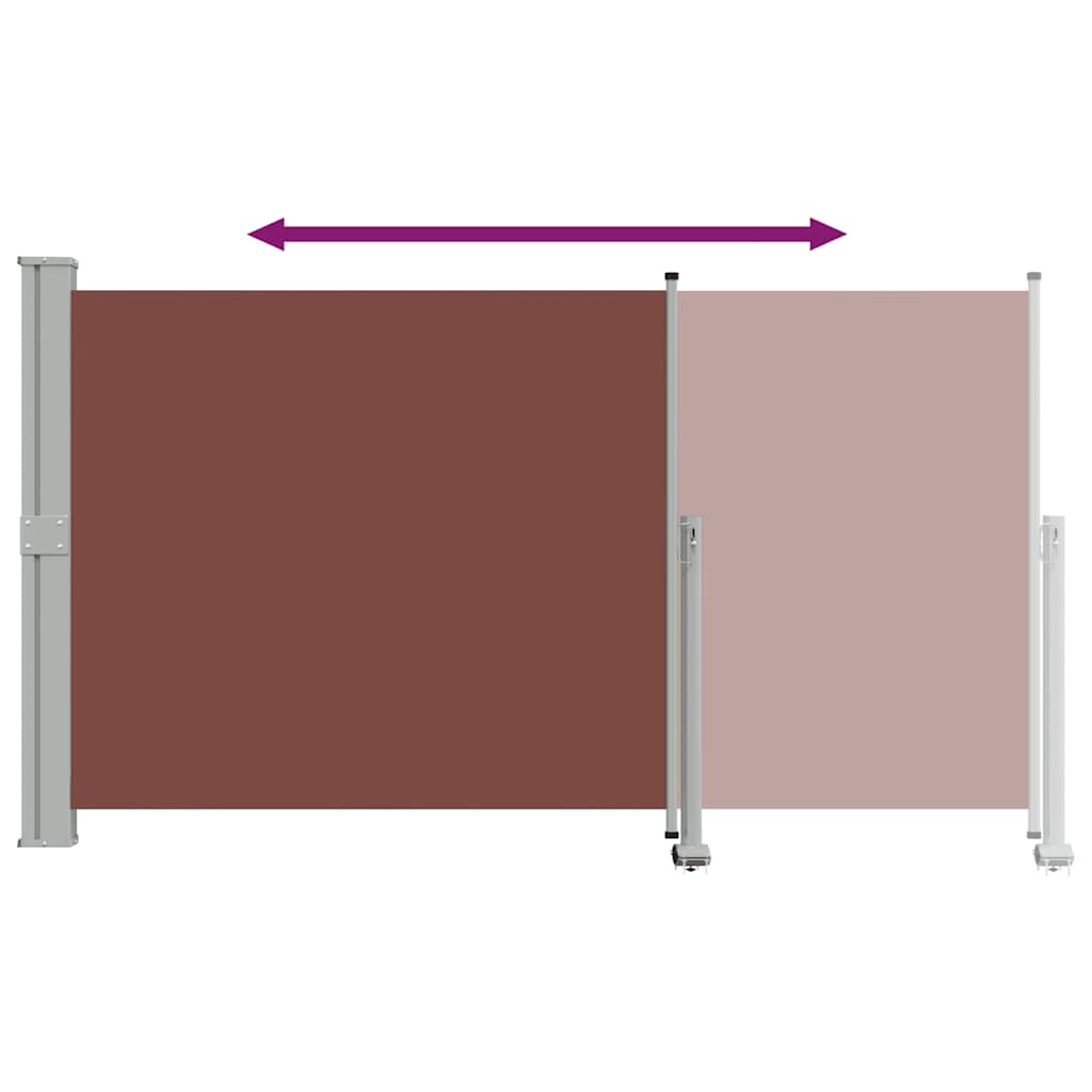 Seitenmarkise 60 x 300 cm 100% Polyester Eisen Stahl