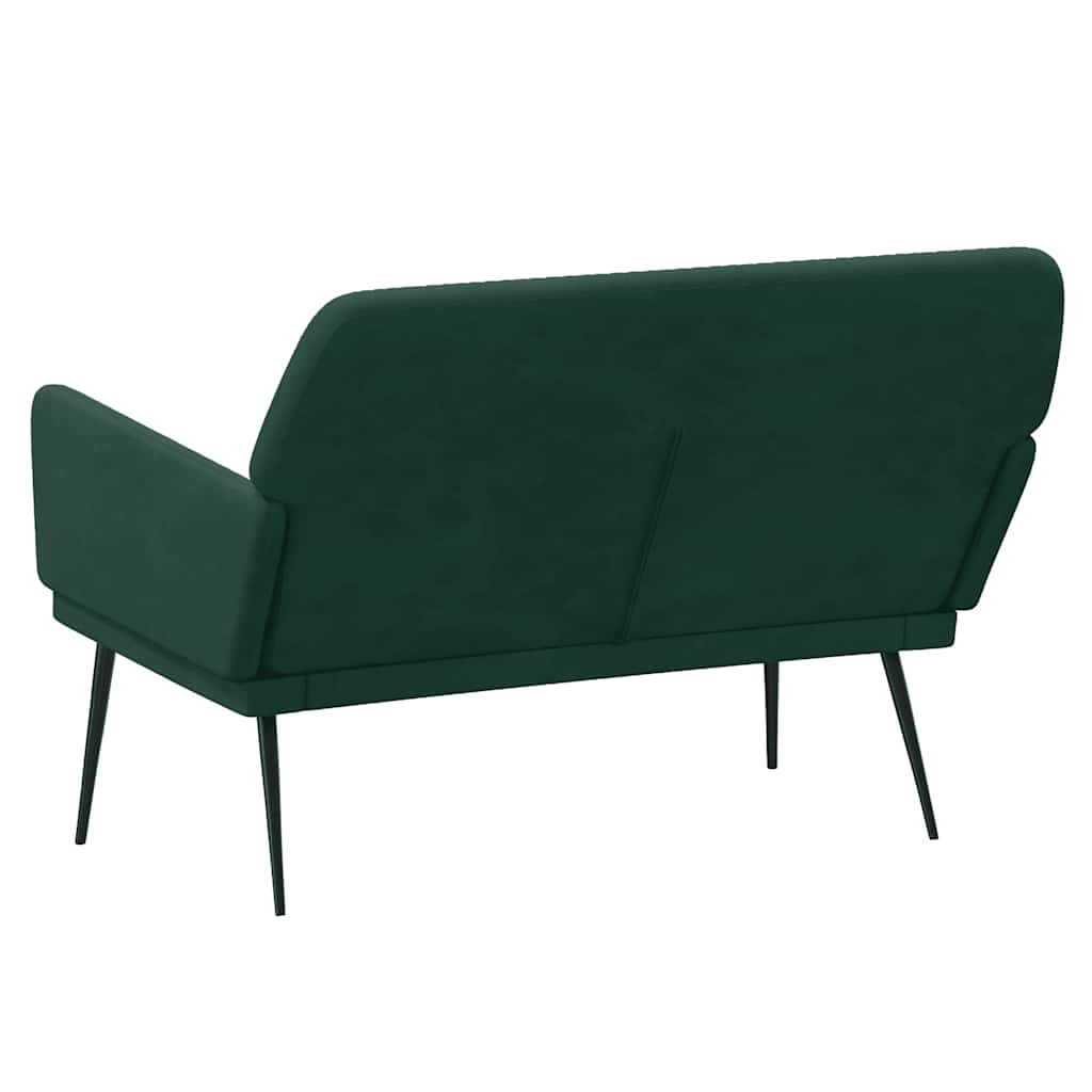 Sitzbank Dunkelgrün 108x79x79 cm Samt