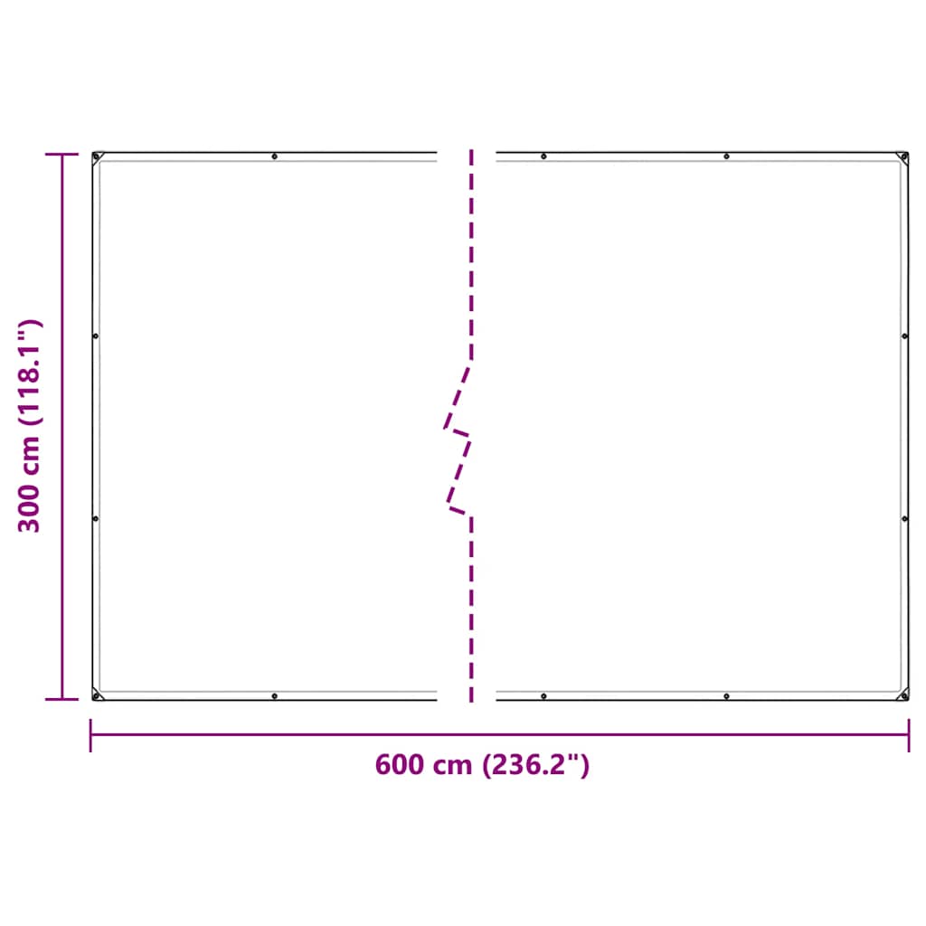Pflanzenabdeckung mit Ösen 1x3 m PVC