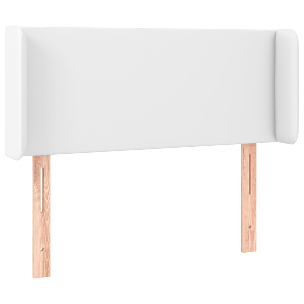 Kopfteil mit Ohren Creme 83x16x78/88 cm Kunstleder
