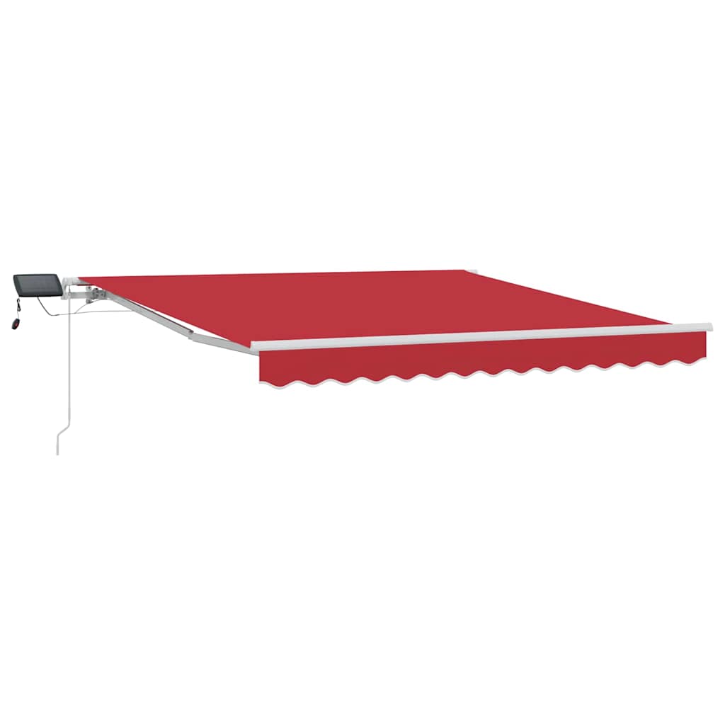 Markise Manuell Einziehbar mit LED 300x250 cm Blau und Weiß