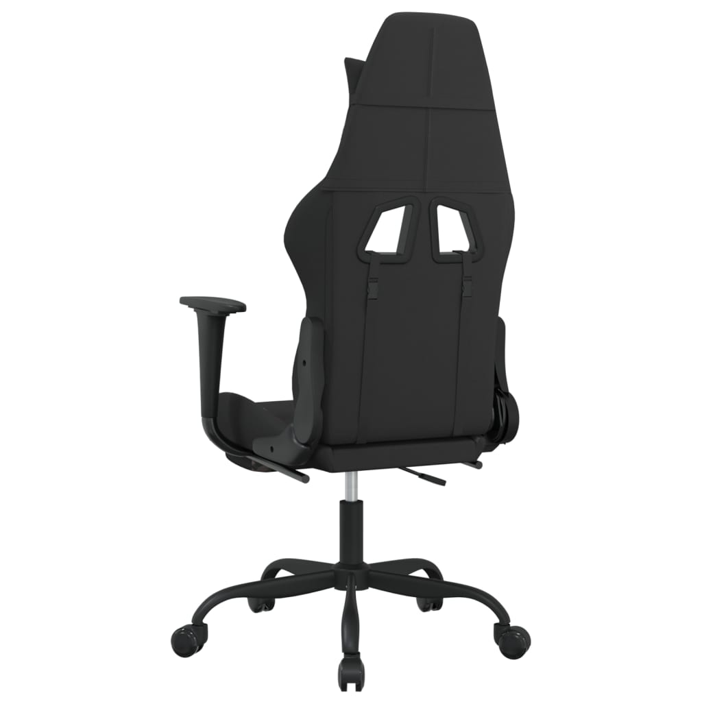 Gaming-Stuhl mit Massagefunktion Schwarz und Creme Stoff