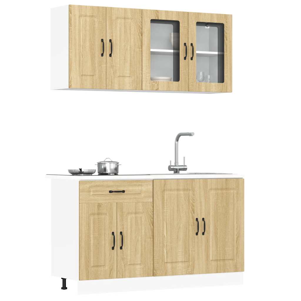 4-tlg. Küchenschrank-Set Kalmar Weiß Holzwerkstoff