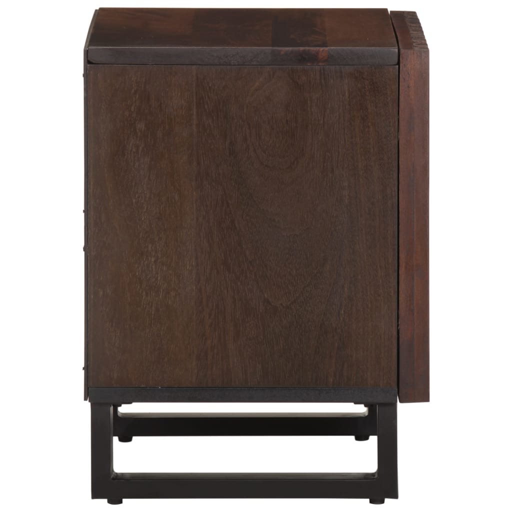 Nachttisch 40x34x46 cm Raues Mangoholz