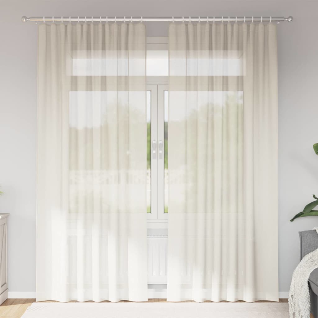 Voile Vorhänge mit Ösen 2 Stk. Apfelgrün 140x140 cm