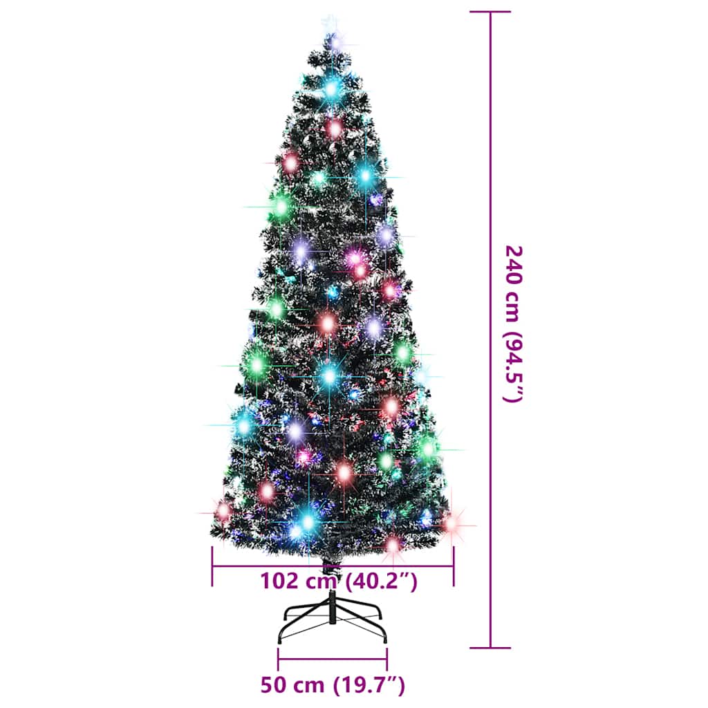 Vorbeleuchteter Weihnachtsbaum mit Ständer und LED 150 cm Glasfaser
