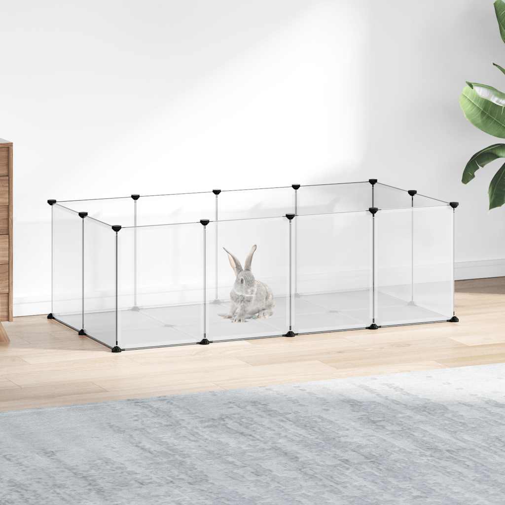 Kleintierkäfig Schwarz 144x74x46,5 cm PP und Stahl