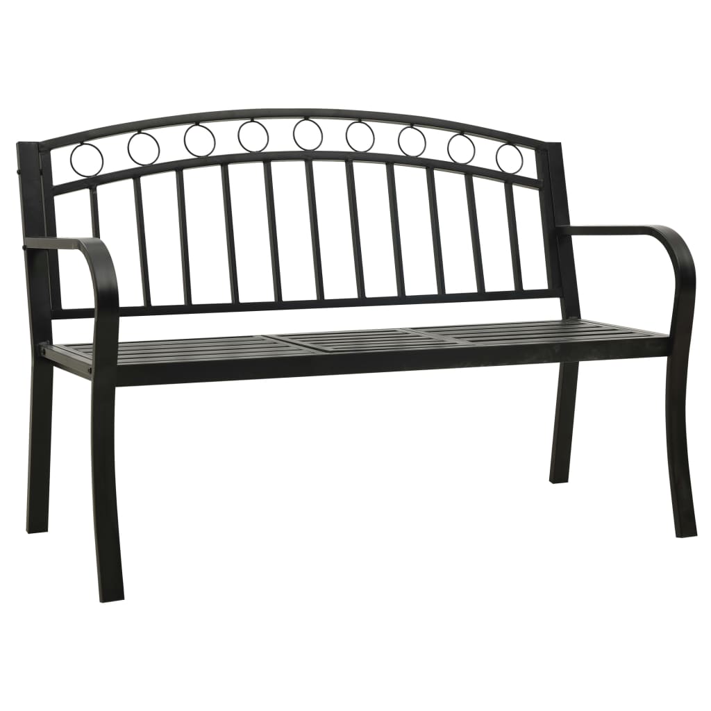 Gartenbank Grau 120 cm Stahl
