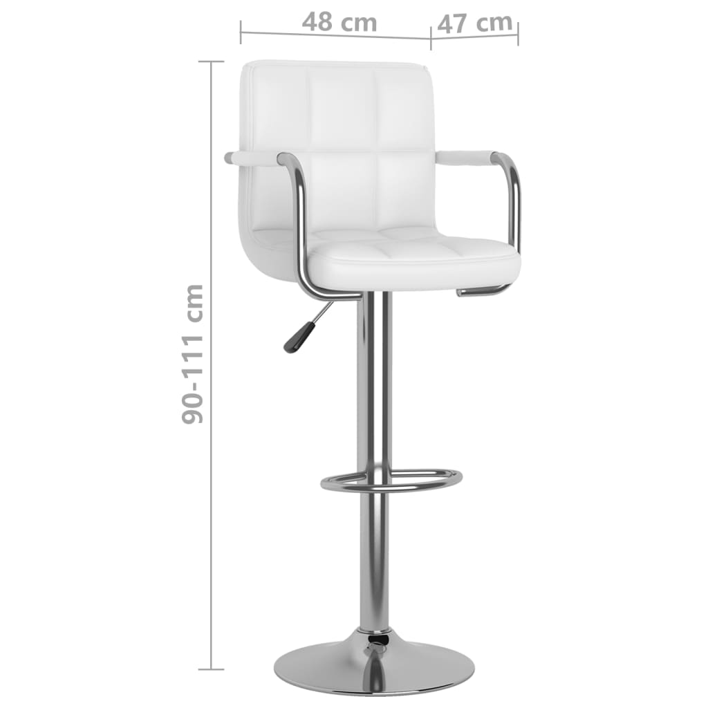 Barhocker 2 Stk. Rot Kunstleder