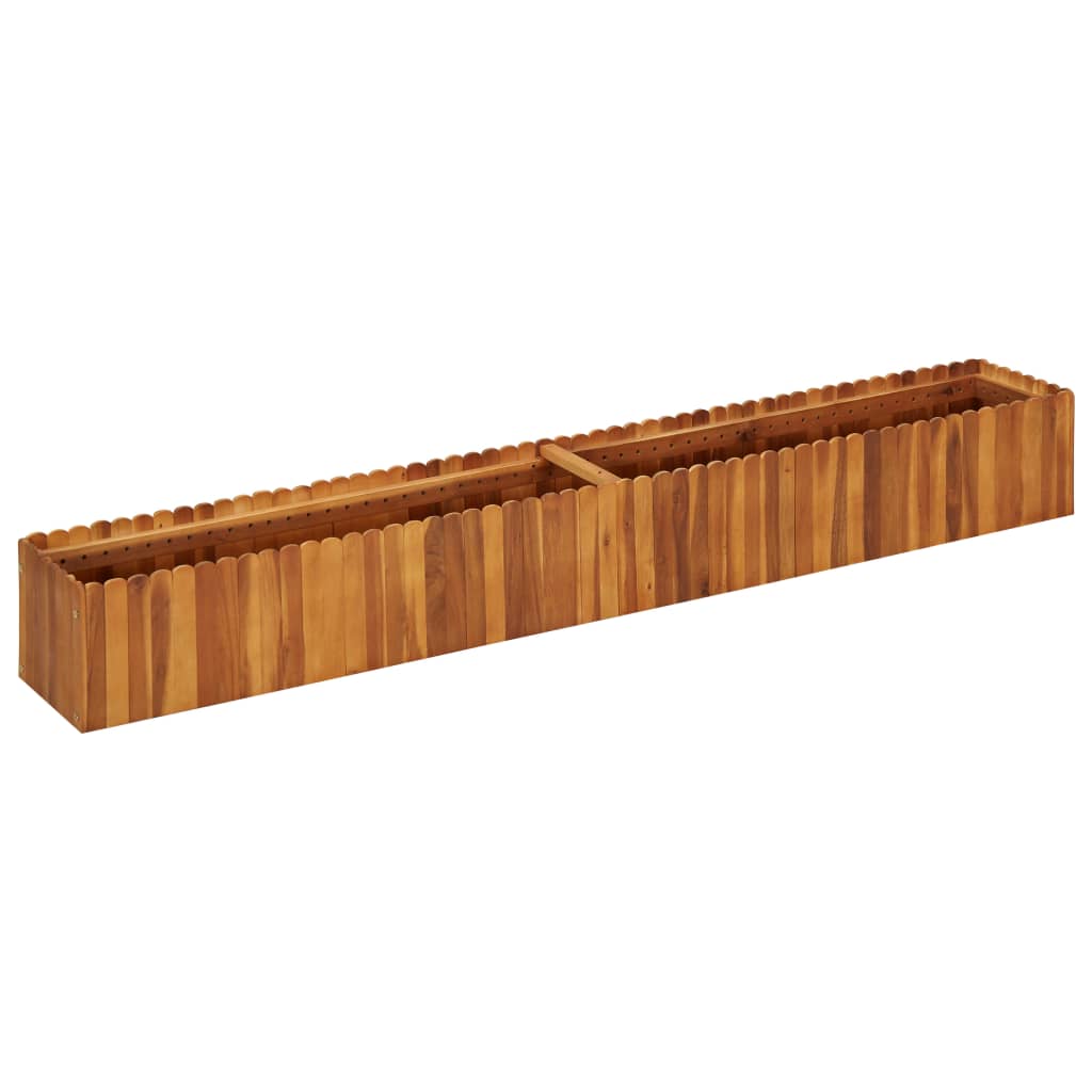 Garten-Hochbeet 50 x 30 x 25 cm Massivholz Akazie