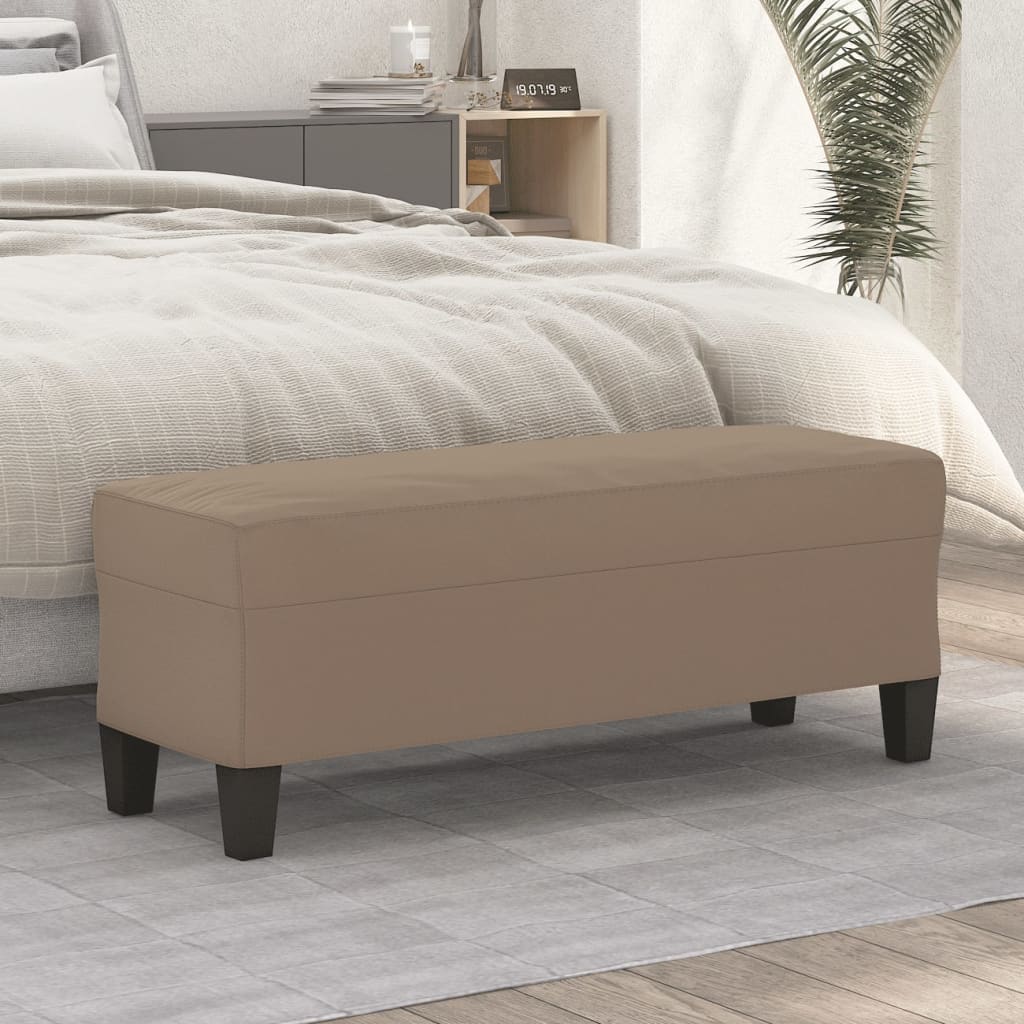 Sitzbank Hellgrau 70x35x41 cm Mikrofasergewebe