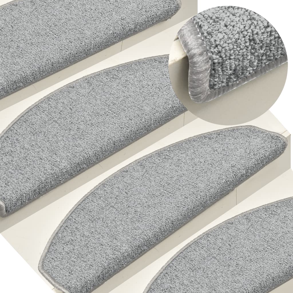 Stufenmatten 15 Stk. 56x17x3 cm Anthrazit Halbrund