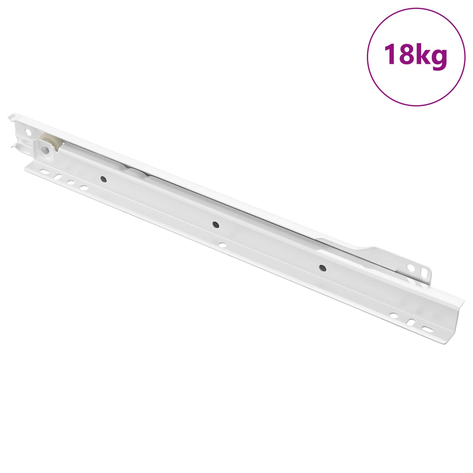 Schubladenschiene 2 pcs Weiß 250 mm Stahl