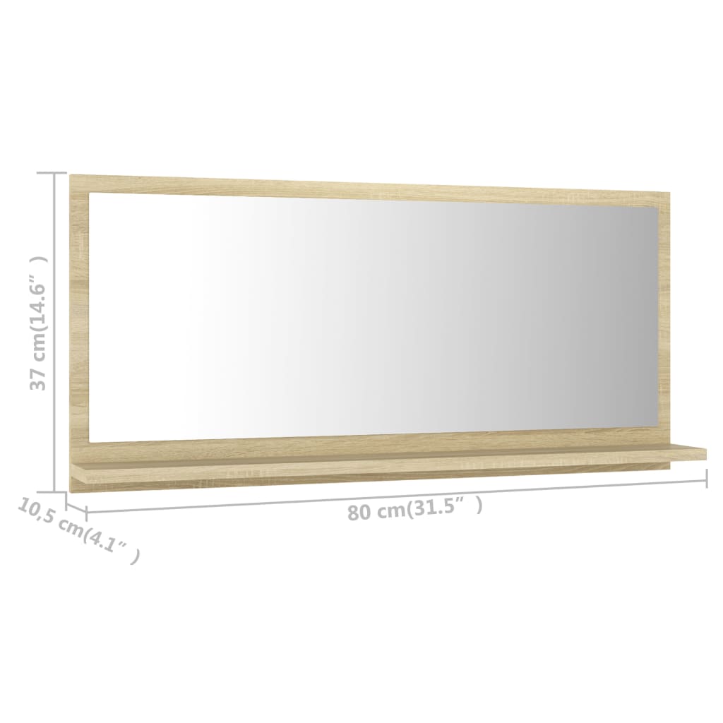Badspiegel Weiß 40x10,5x37 cm Holzwerkstoff