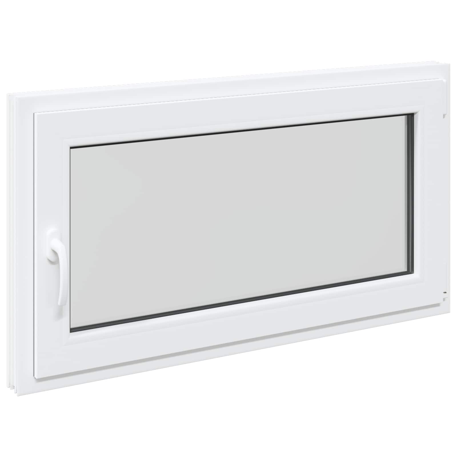 Kellerfenster RISOR 50 x 50 cm PVC und Glas Weiß