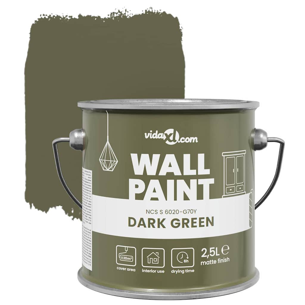 Wandfarbe Grau 2,5 L Wanddruck