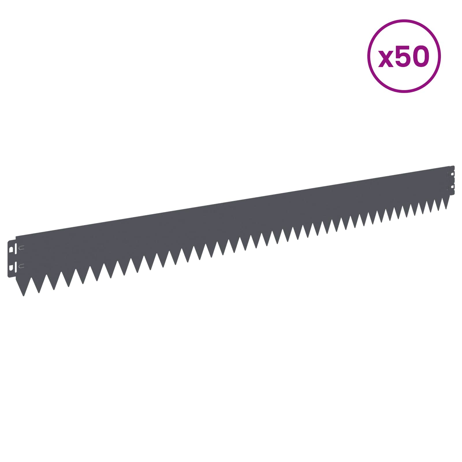 Raseneinfassung 10 pcs 103 x 10 cm Stahl Schwarz
